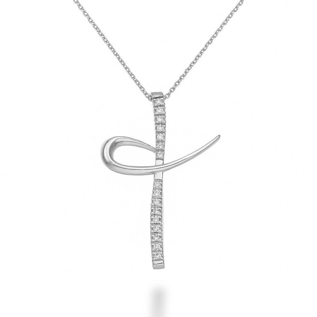 Mikiko cl 18k diam. 0.09 ct cross MD5107O4BR009