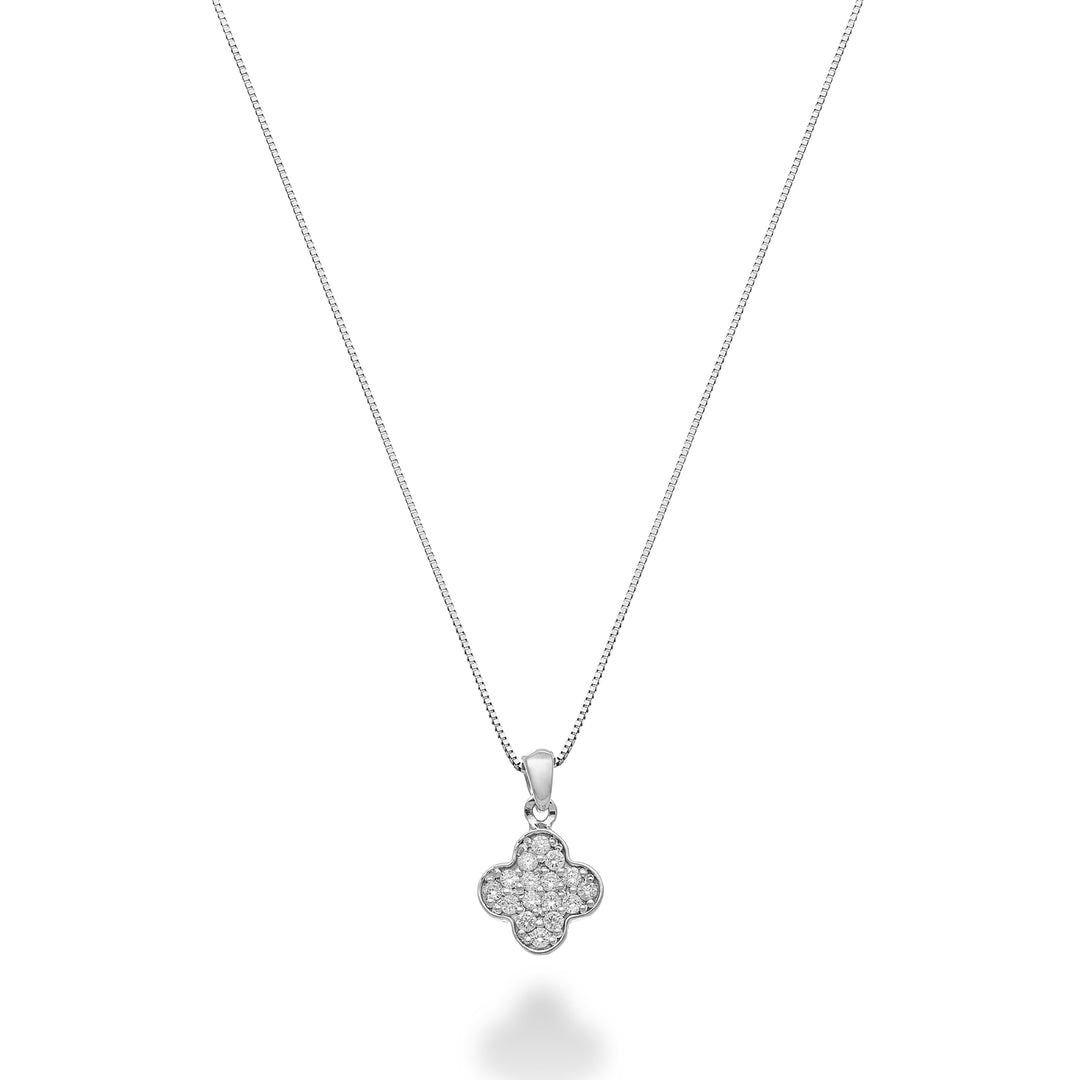 Nihama cl 18k four-leaf clover turned 0.06 ct ND5163O4BR006B