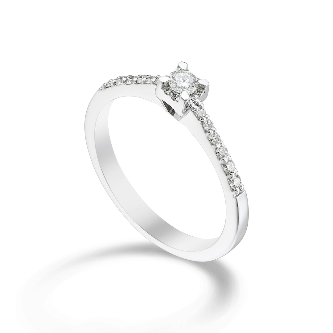 World Diamond Group diamond ring between prongs shank inc cen.0,40ct ASLC001DI040-23284110059