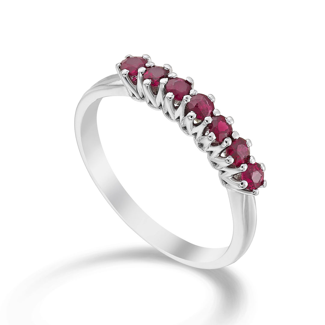 Golay linear riviera ring 7 rubies total ct. 0.53 AR7L046RU041-23053110020