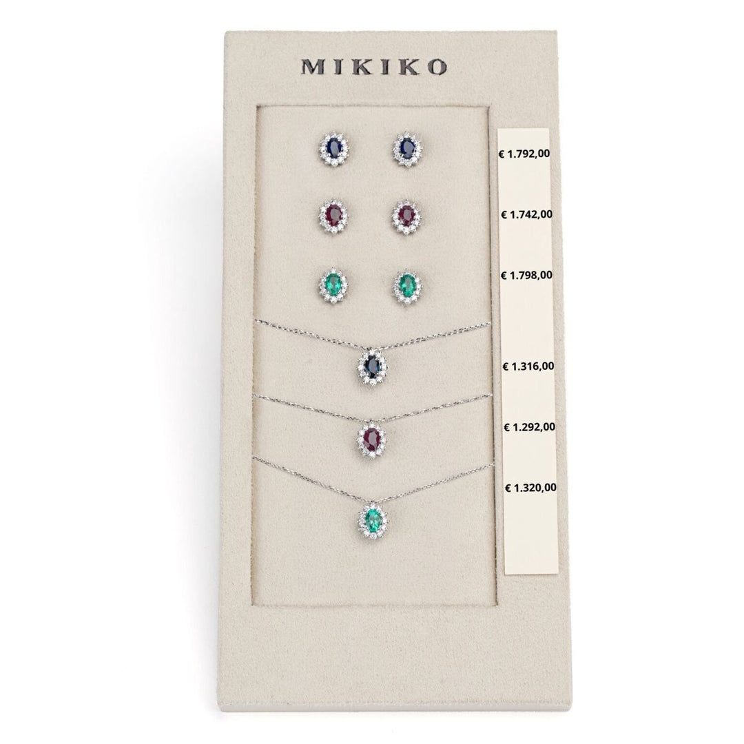 Mikiko package cl 5047 + or 5030 18kt oval 6x4 sapphire, ruby ​​and emerald tr. M.LIGHTBOX.11-T
