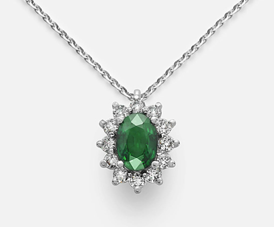 Nihama cl 18k emerald n. oval 7x5 ct. 0.69 ND5048O4SMN069