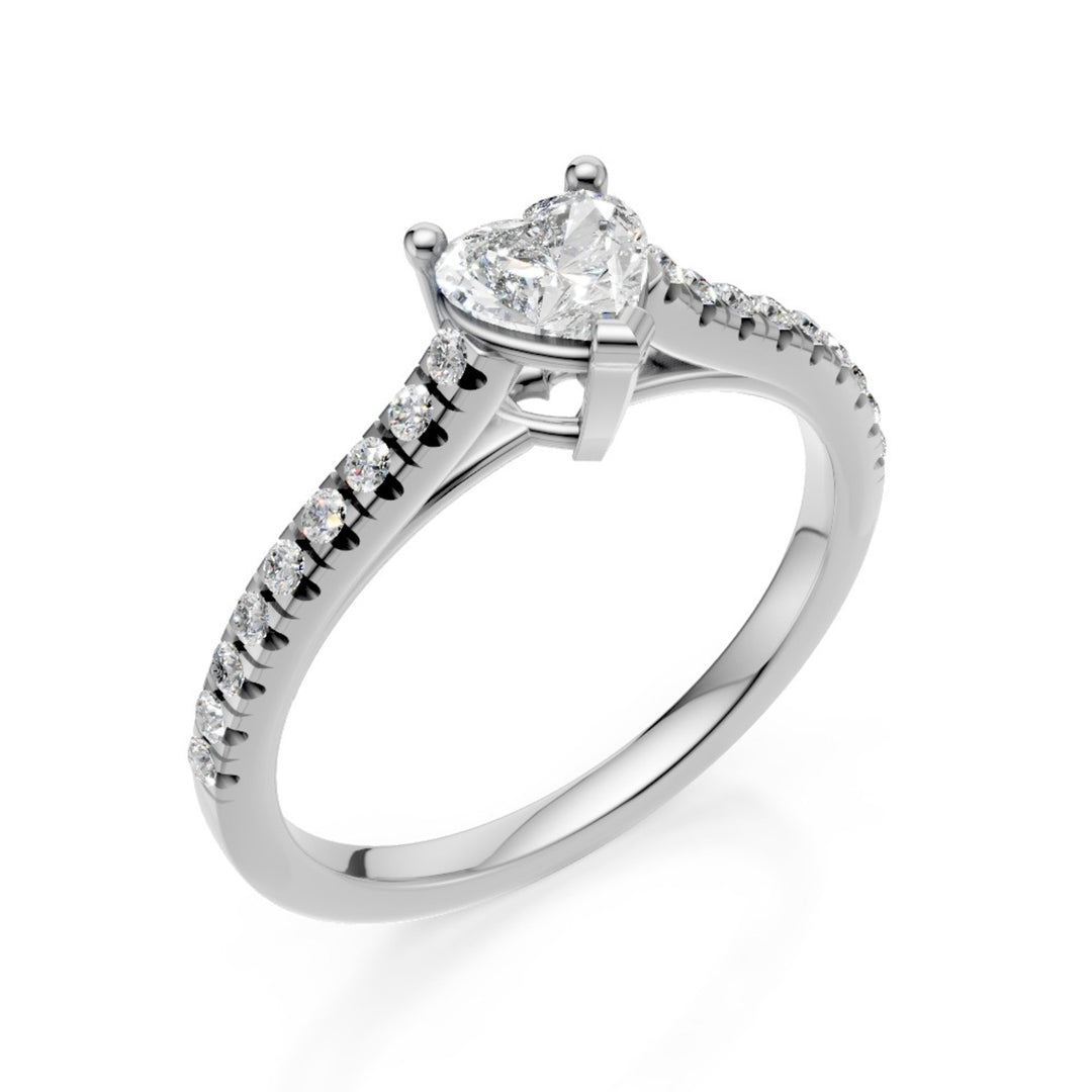 X-Diamond an 18kt solitaire heart lab g.d. ct. 1.29- cent. ct.1.09 shank 0.18 LXD00AN019O4BI129