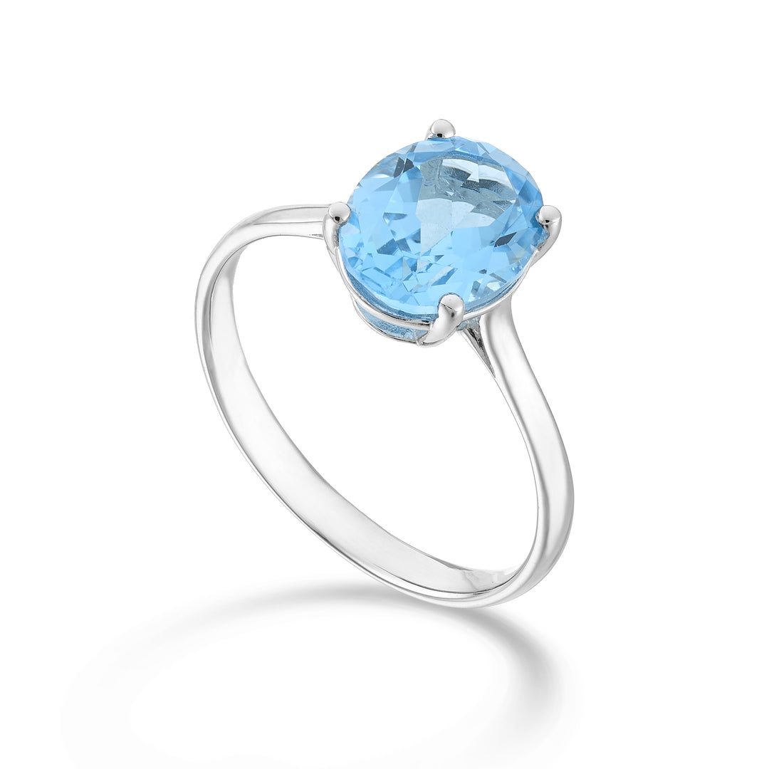 Nihama an 18k oval blue topaz 9x7 ct.2.10 NA5173O4TPAZ