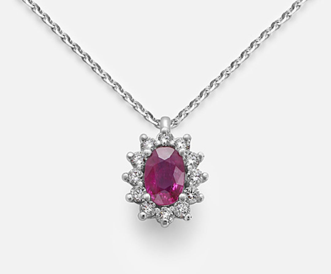 Nihama cl 9k oval ruby ​​6x4 ct.0,40 diam. 0.23 ct ND5047R4RBC