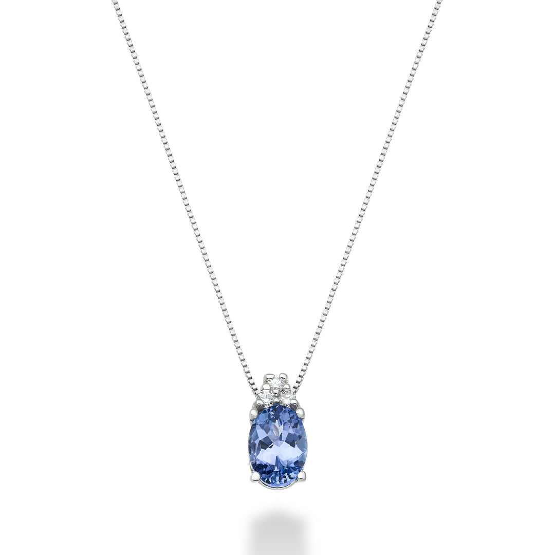 Nihama cl 18k tanzanite n. oval 7x5 ct.0.60 dia ct.0.045 ND5055O4TZN