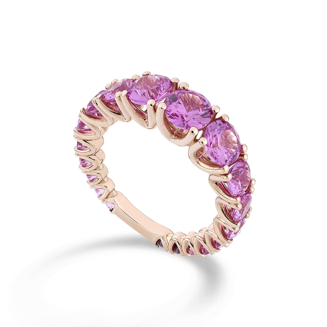 X-Diamond an 18kt pink sapphire lab and scalar with rose gold bar LXDABIC1498ZFPO3