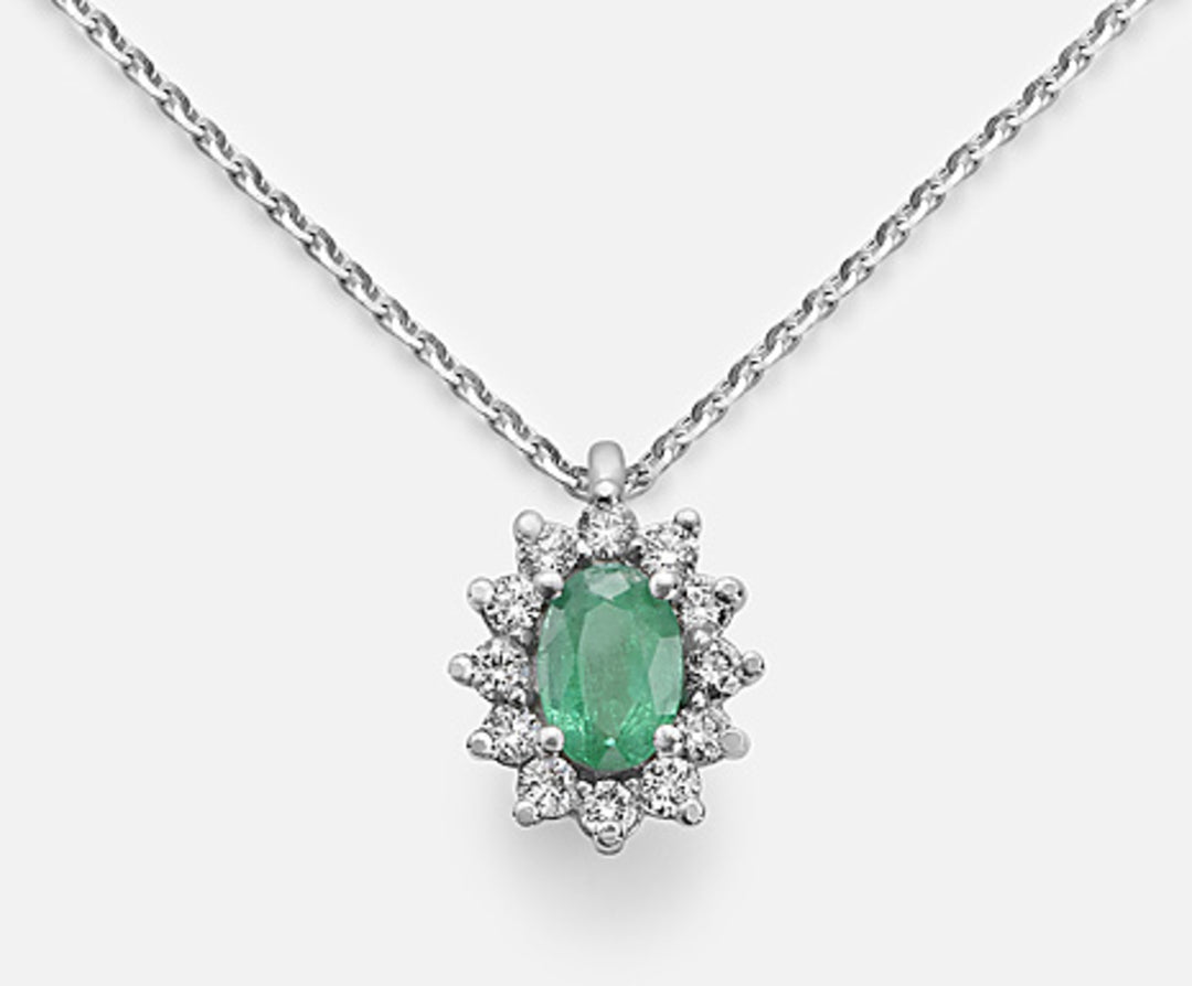Nihama cl 9k oval emerald 6x4 ct.0.30 diam. 0.23 ct ND5047R4BE