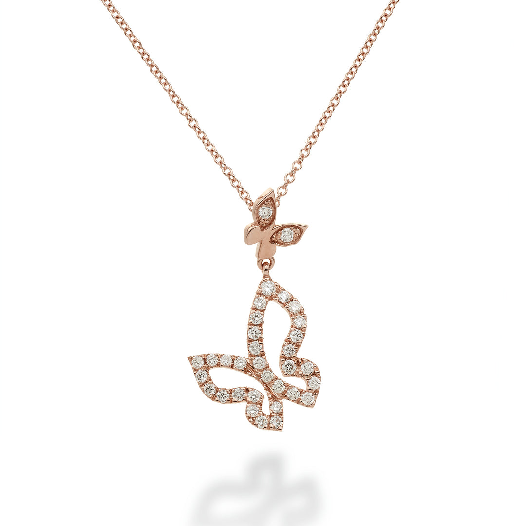 Golay mariposa choker medium butterfly pendant GFFA003DI-22236110016