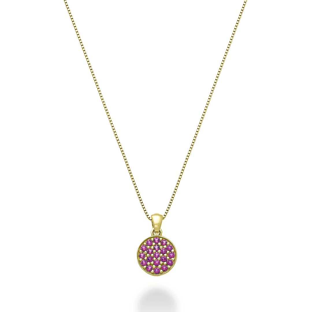 Nihama cl 18k round rubies 0.12 ct yellow gold ND5165O1RBR