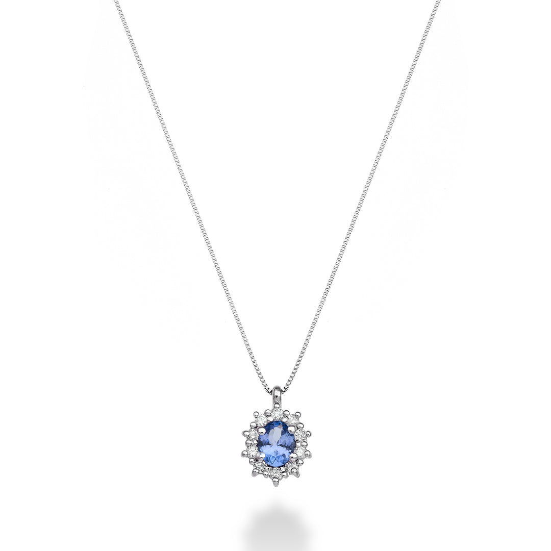 Nihama cl 18k oval tanzanite 4x3 ct.0.14 diam. ct.0,08 ND5125O4TZN