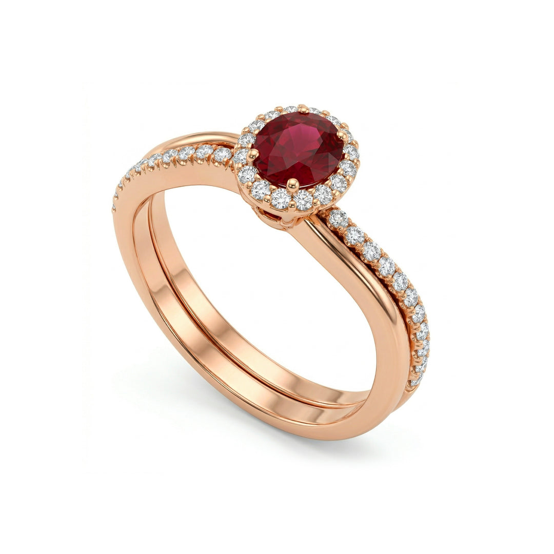Golay oval ruby ring and contour + shank ACLC054DIRU2-20188110016