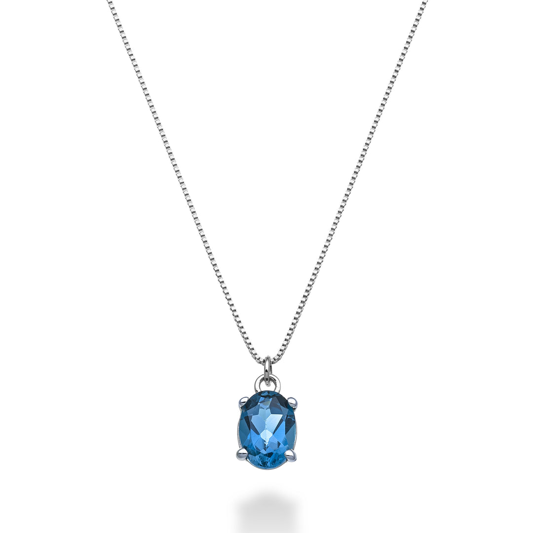 Nihama cl 18k oval London blue topaz 7x5 ct.1,00 ND5141O4TPBL