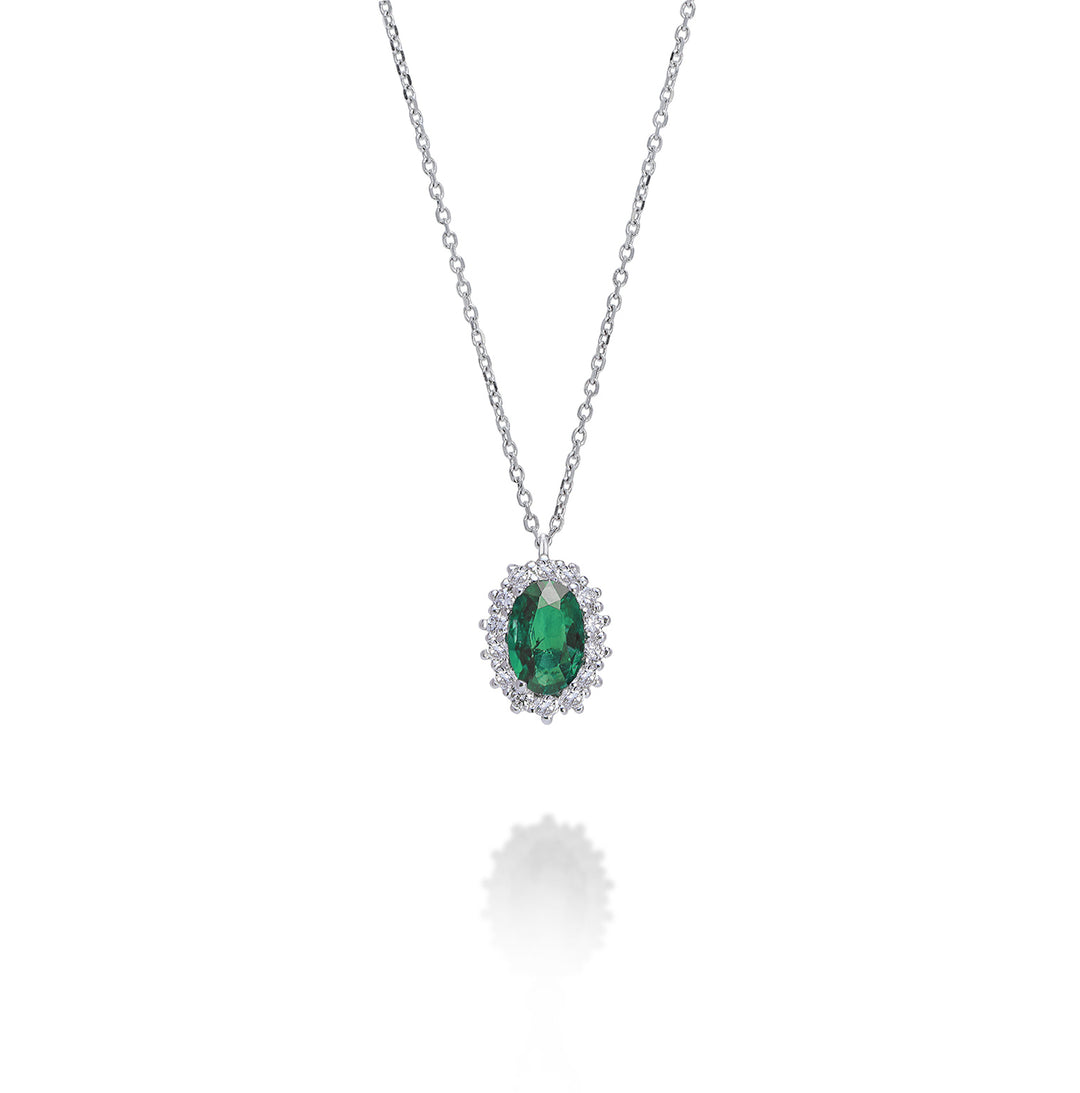 Nihama cl 9k oval emerald 6x4 ct.0.30 diam. 0.13 ct ND5086R4BE