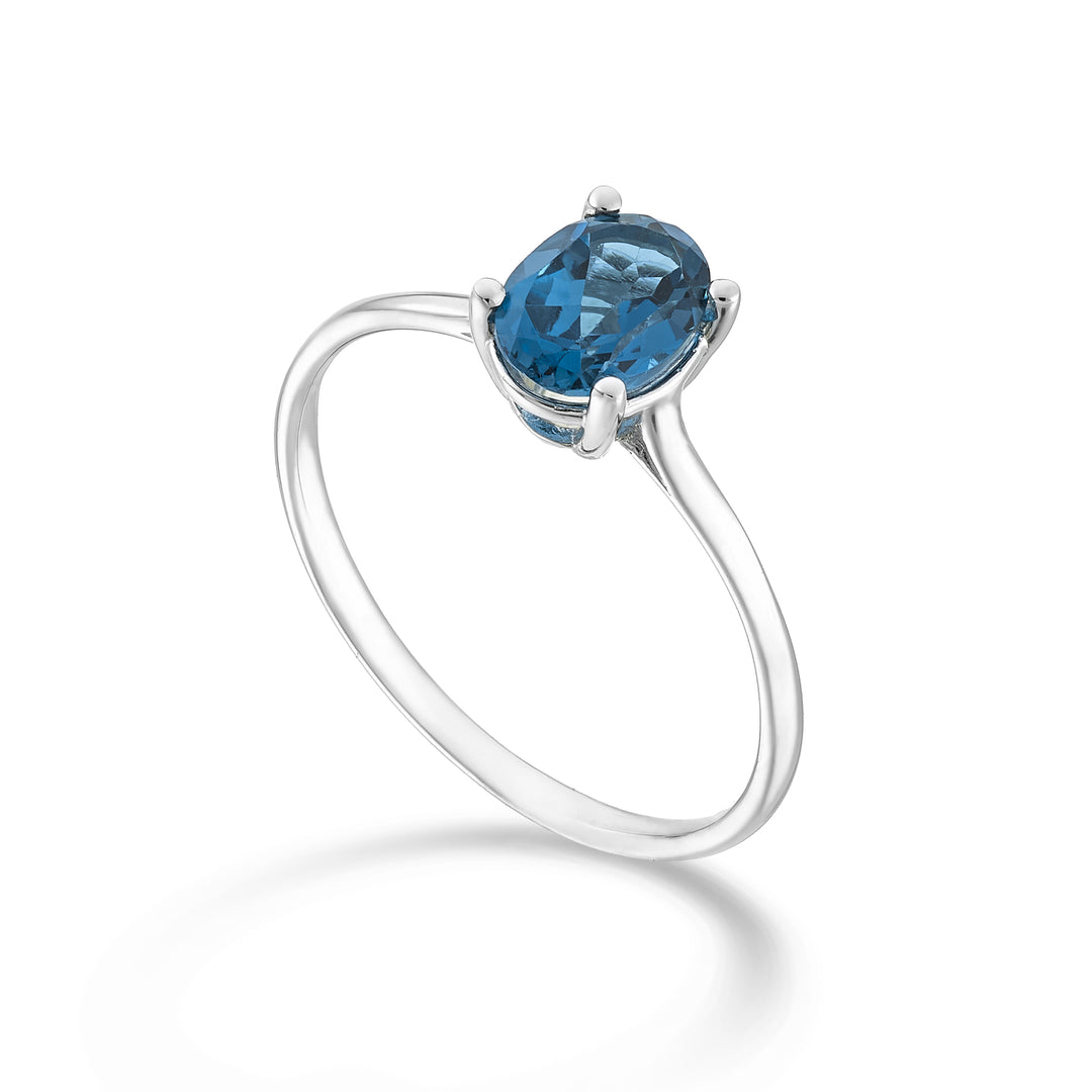 Nihama an 18k oval London blue topaz 7x5 ct.1,00 NA5171O4TPBL
