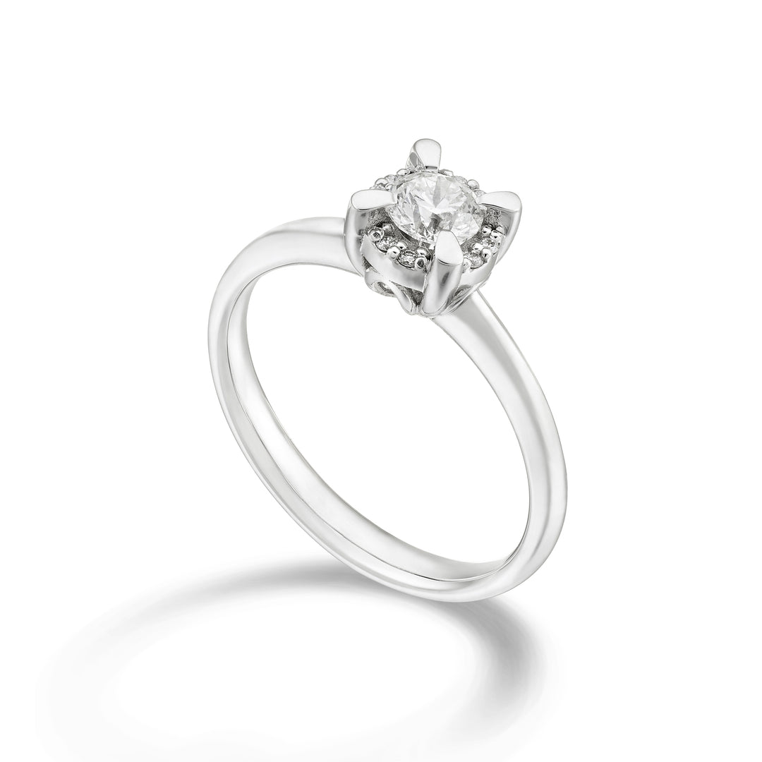 World Diamond Group solitaire ring diam between prongs, cen. 0.12ct ASLC421DI12-24088110123