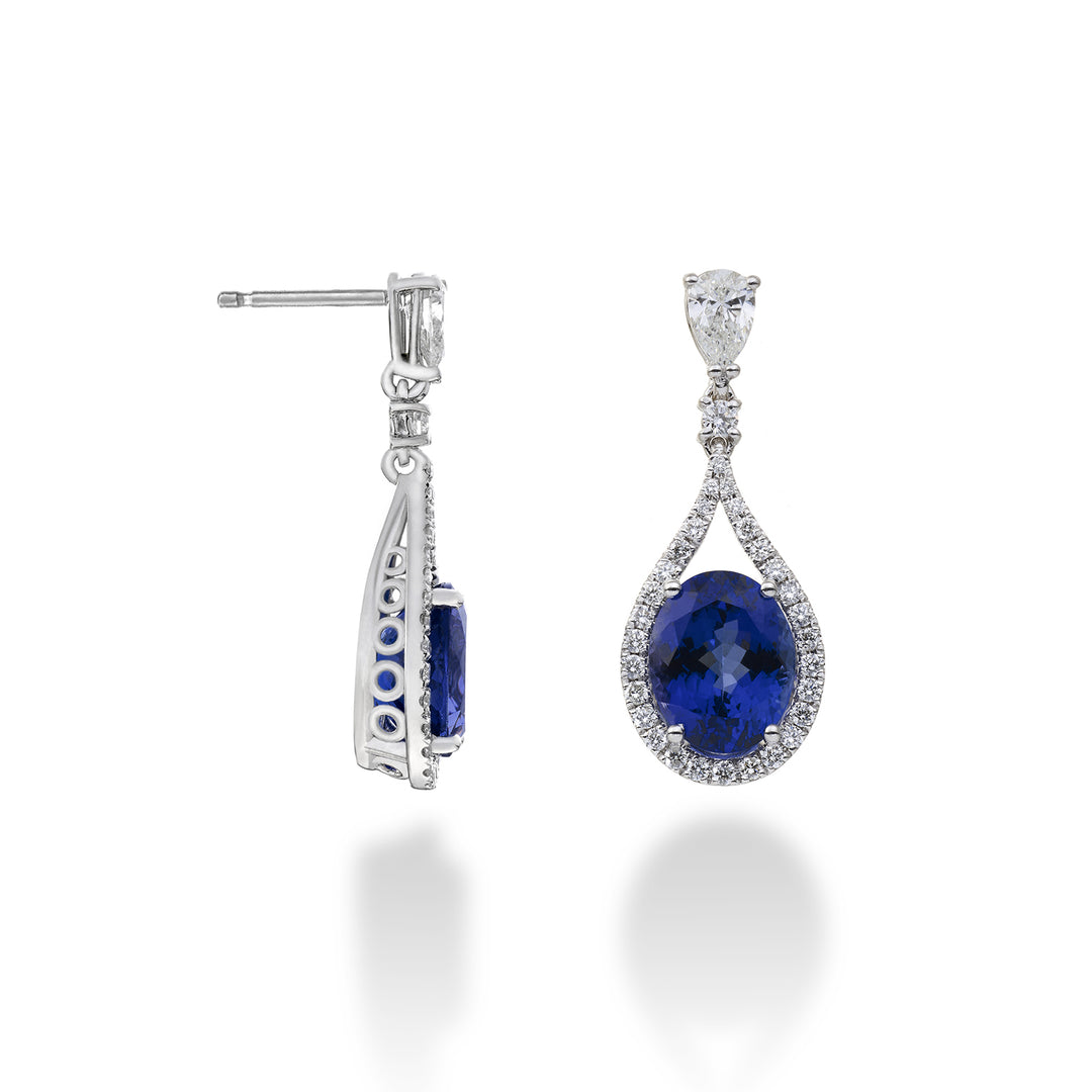 Golay tanzanite pendant earrings ov 10x8, diam goc ct.0,30 OCLC136DTZ810-22187110004