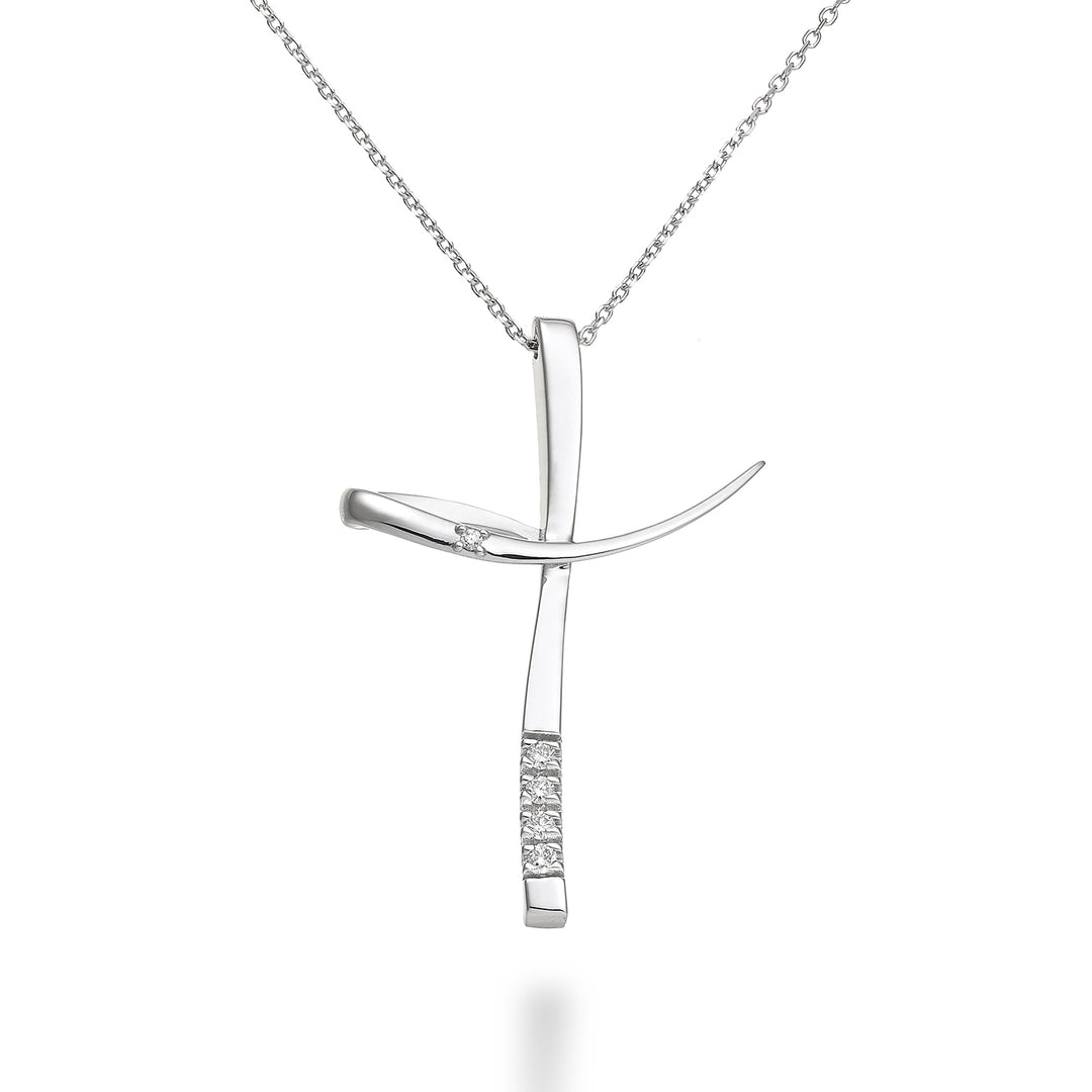 Nihama cl 18k diam. 0.05 ct cross ND5108O4BR005