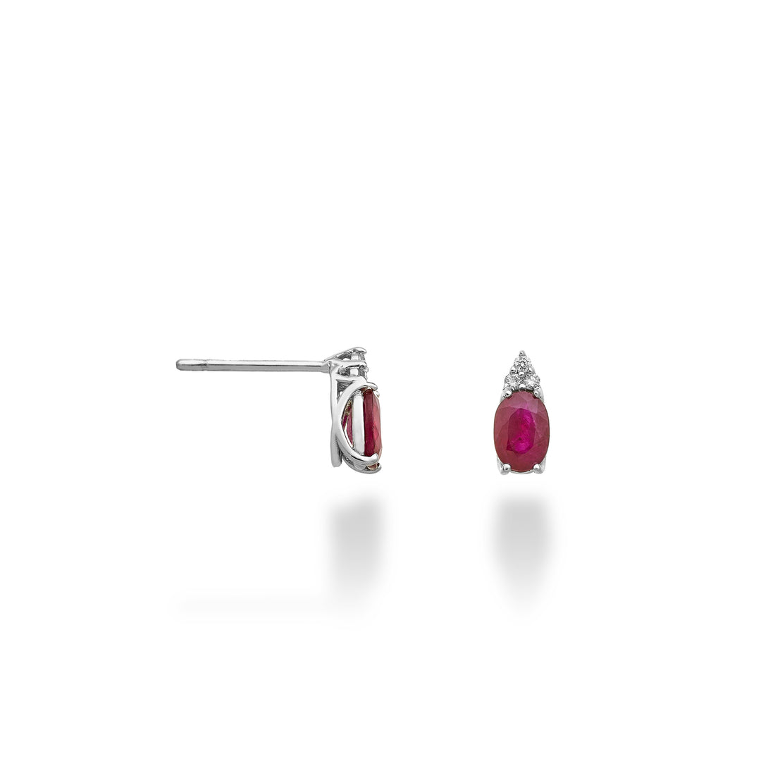 Mikiko or 18k ruby ​​n. 6x4 oval and three diamonds MO5171O4RBN100