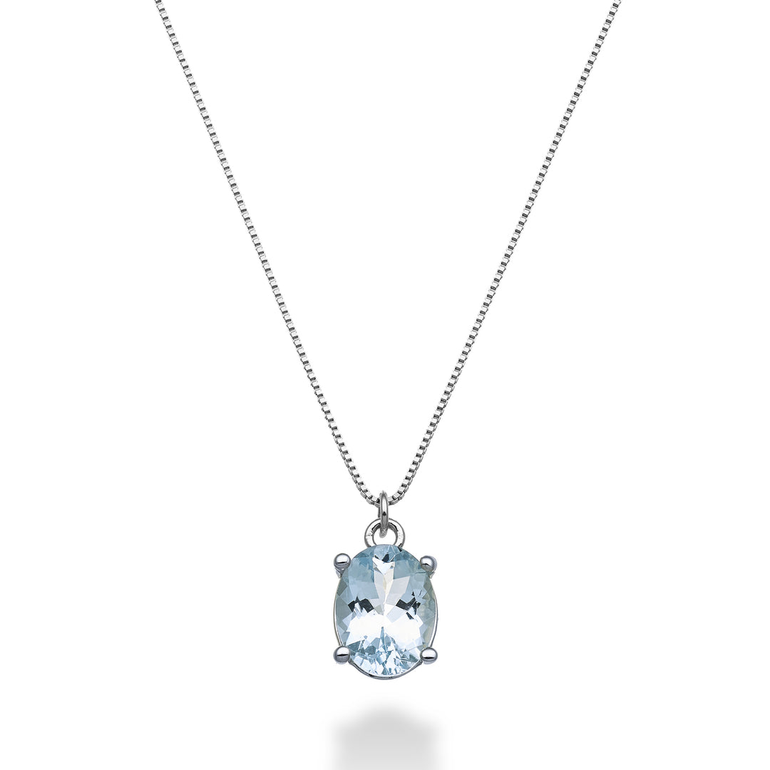 Nihama cl 18k oval aquamarine 8x6 ct.1,00 ND5142O4AM