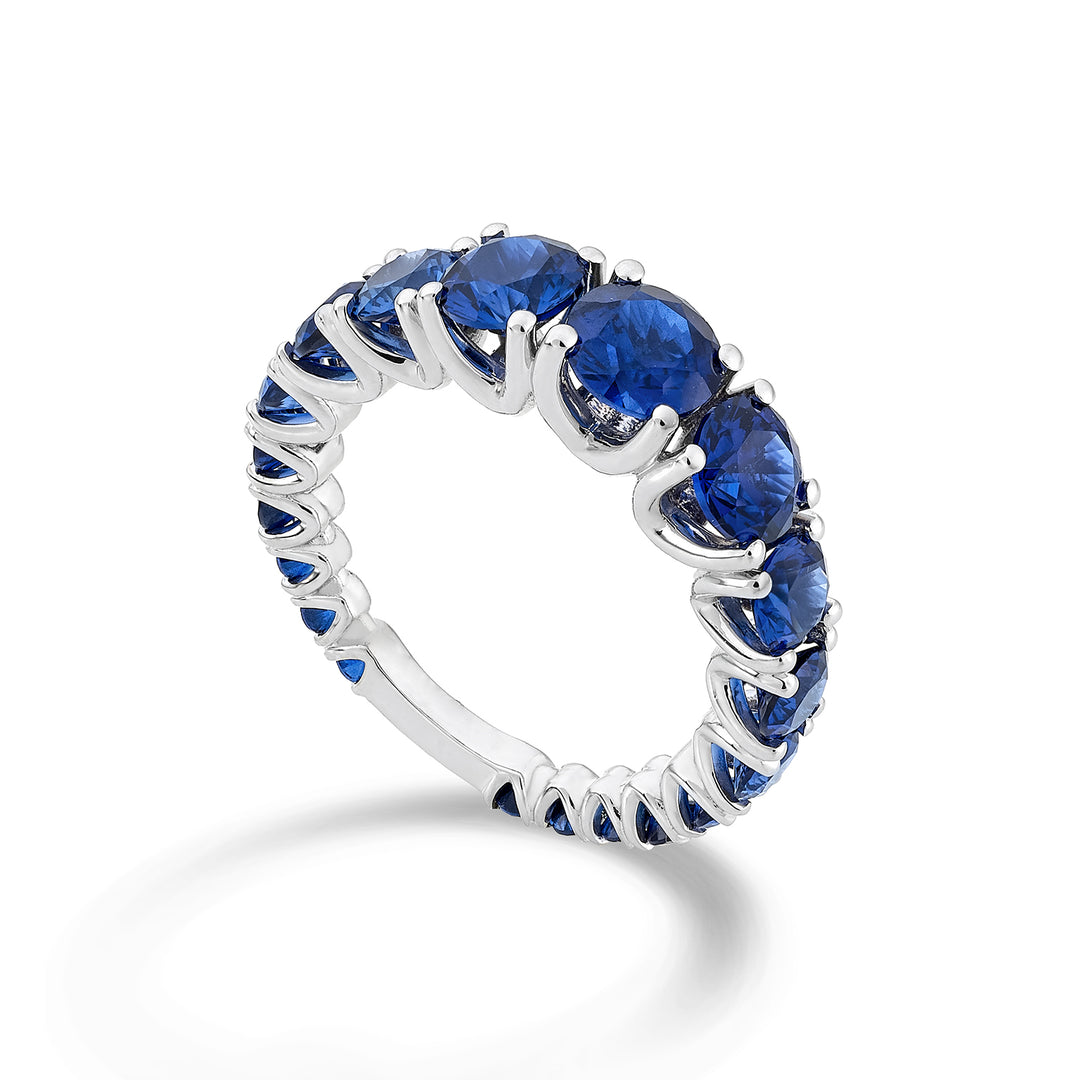 X-Diamond an 18kt sapphire lab and scalar with white gold bar LXDABIC1498ZFO4
