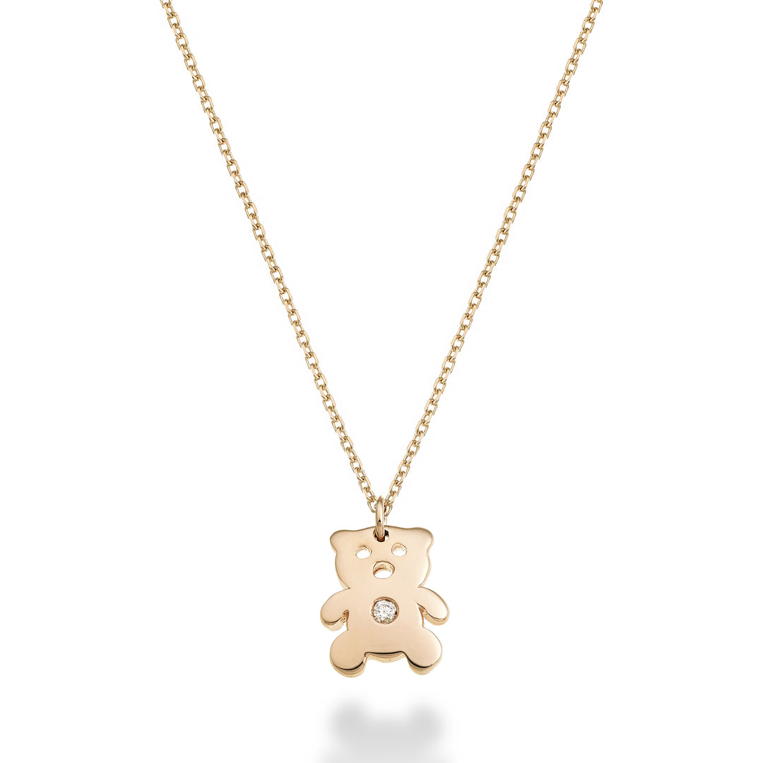 Nihama cl 18k teddy bear 0.01 ct rose gold ND5130O3BR001