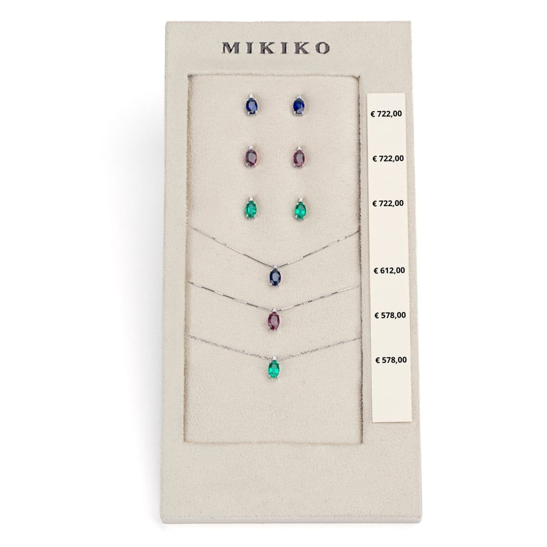 Mikiko package cl 5034 + or 5023 18kt oval 6x4 sapphire, ruby ​​and emerald nat. M.LIGHTBOX.9-N