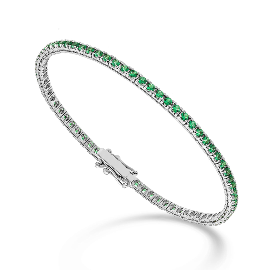 X-Diamond br tennis 18k emeralds ct.2.53 cm.17.5 - 70 settings LXDBTQ250SMRO4
