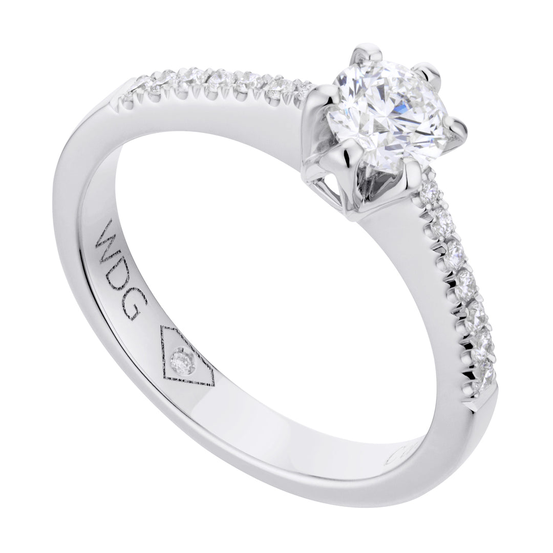 Golay 6-point solitaire ring with recessed shank. diam ASLC1830-19350110027