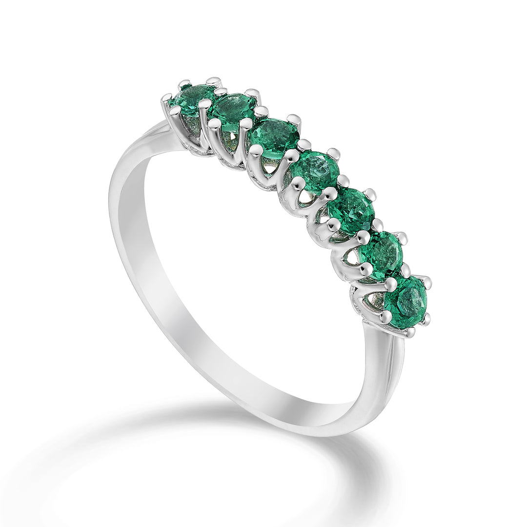 Golay linear riviera ring 7 emeralds total 0.52 ct AR7L046SM056-23053110015