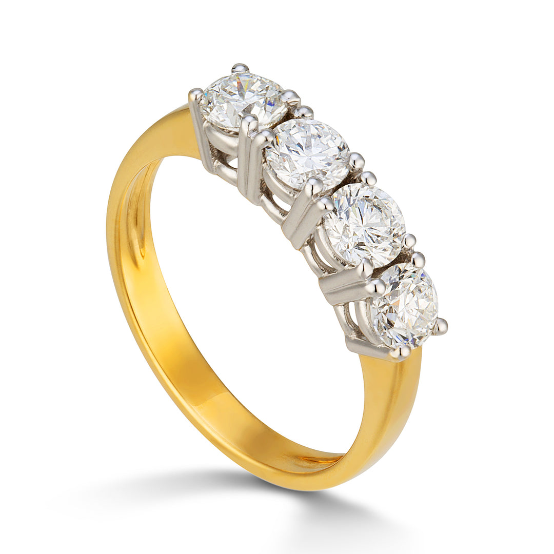 Golay riviera ring 4 stones 0.30 ct white and yellow gold AR4030DI-23139110060