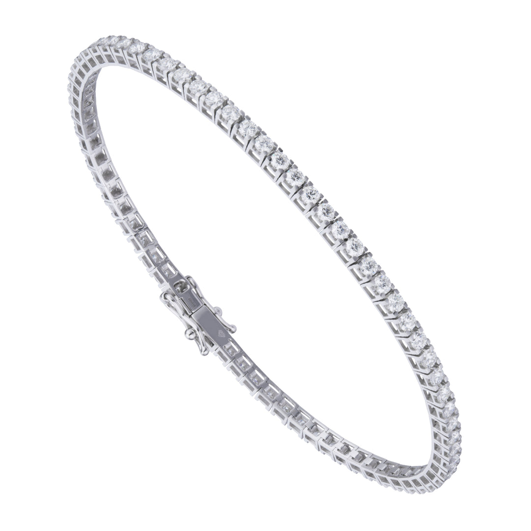 World Diamond Group square bezel tennis bracelet cm. 17.5 ct. 2.40 BTQ110DI8-21364110003