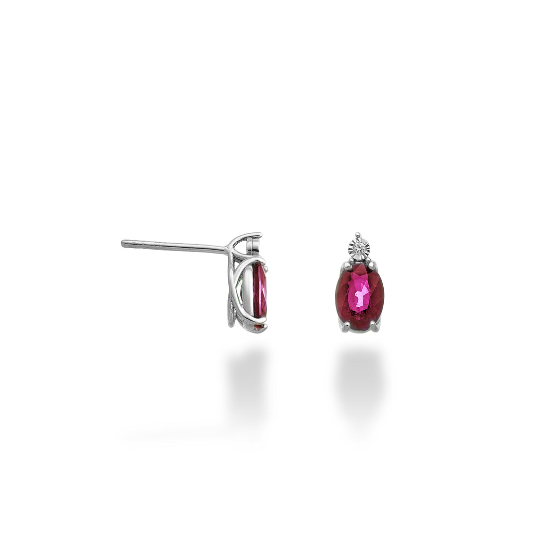 Nihama or 9k oval ruby 7x5 with diamond NO5176R4RBC
