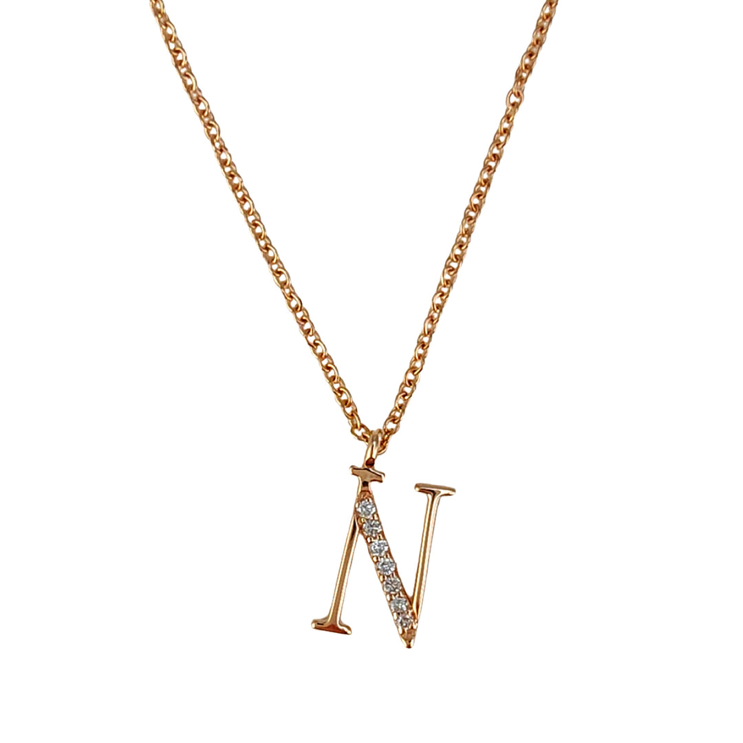 Golay cl 18k letter n big diam. 0.04 ct rose gold GDGFNO3