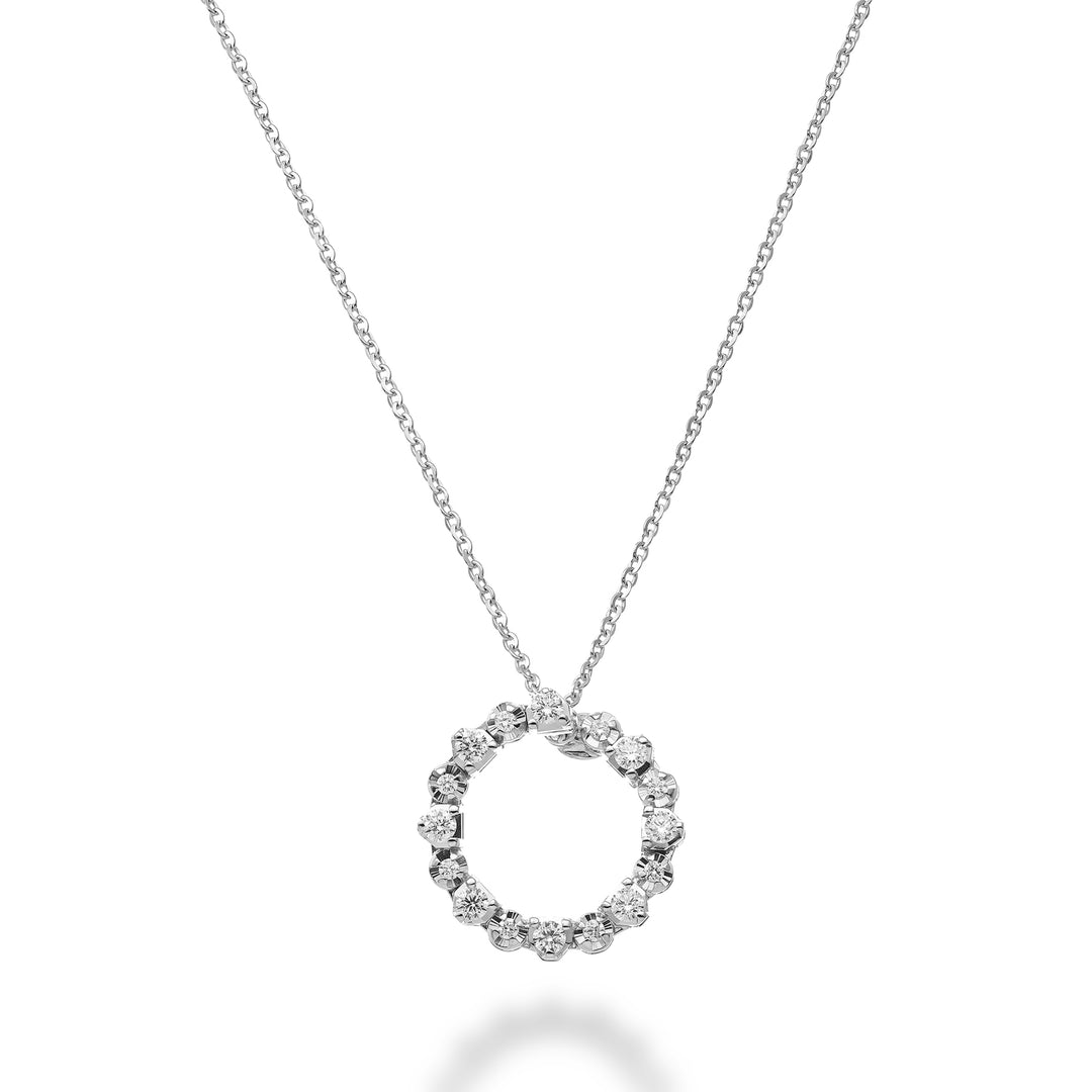 Golay choker fishhook pendant with triangular bezel GPEN598D0035-26132110145