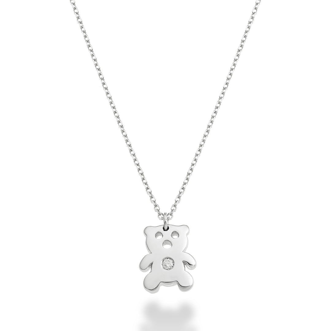 Nihama cl 18k teddy bear 0.01 ct white gold ND5130O4BR001
