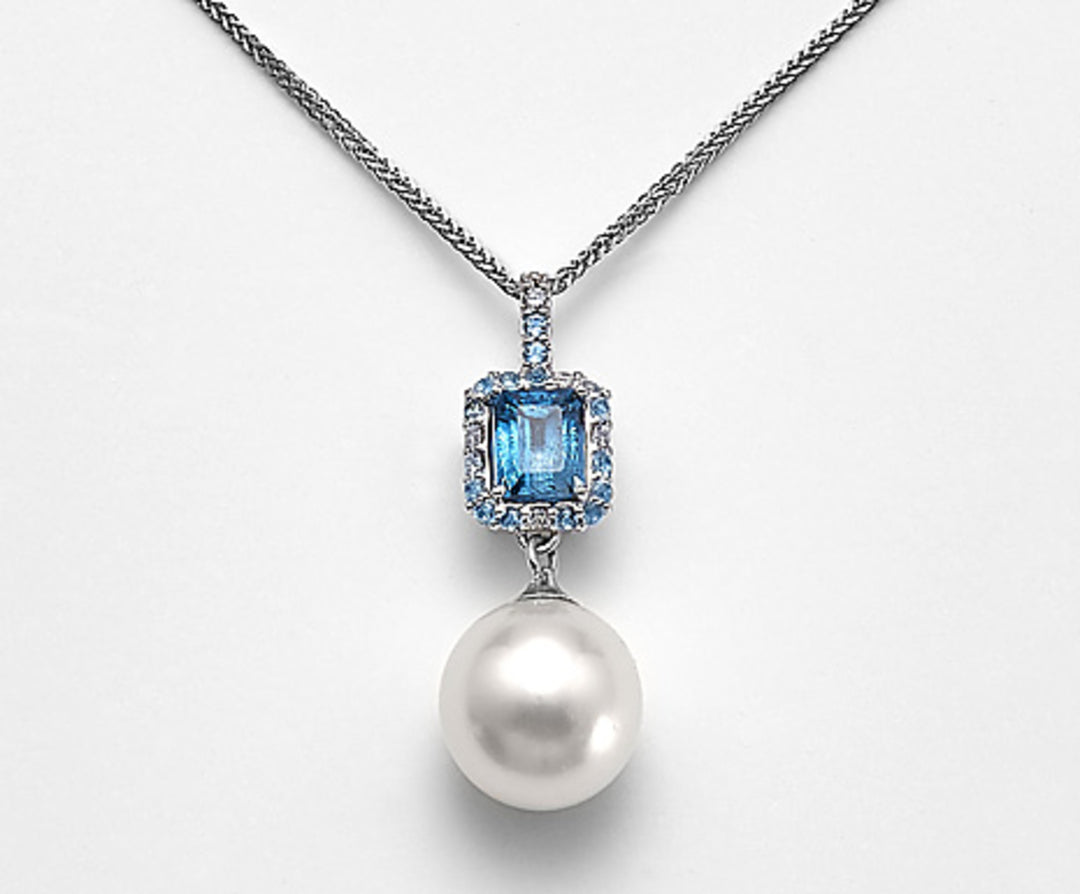 Nihama cl 18k sspw 11/12 ct.0,06 diam, blue topaz and london t opaze ND0983O4SABI110