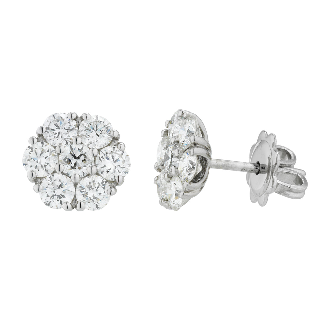 Golay flower earrings with 7 brilliant cut stones 1.82 ct OAB2144-21349110049