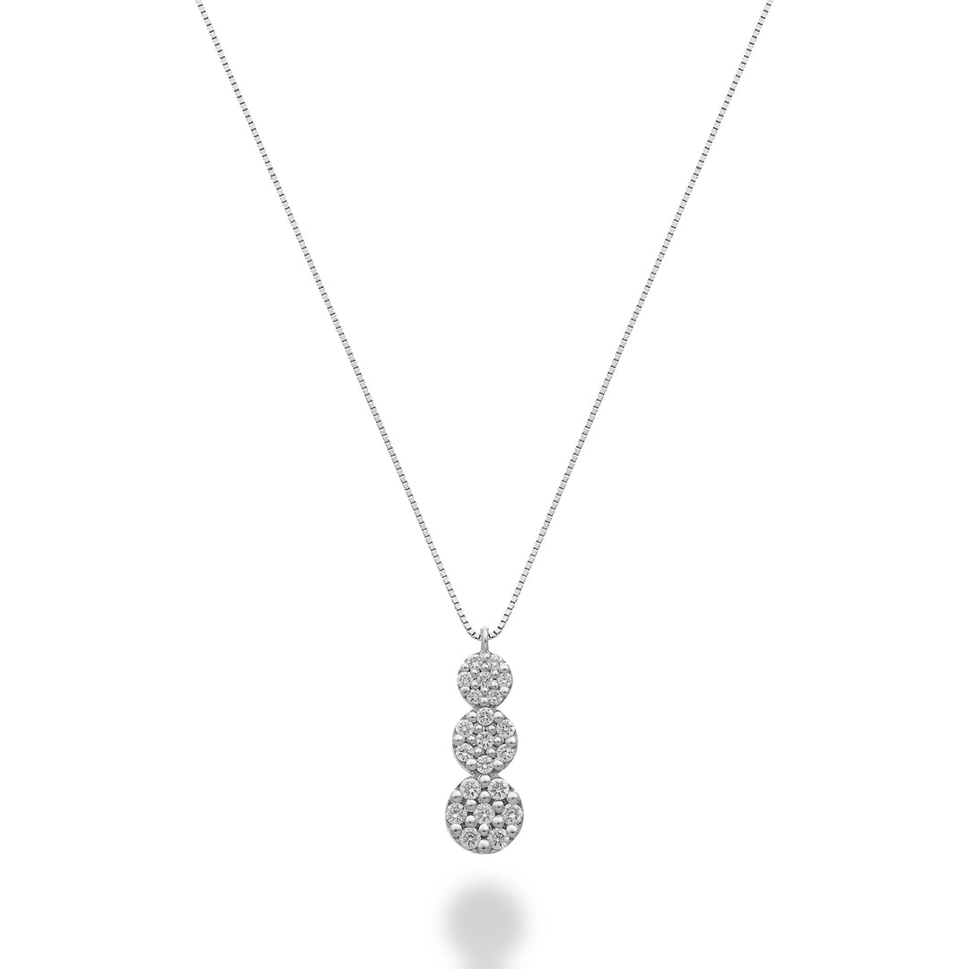 Nihama cl 18k trilogy with seven stone pads, set with diamonds ND5198O4BR016
