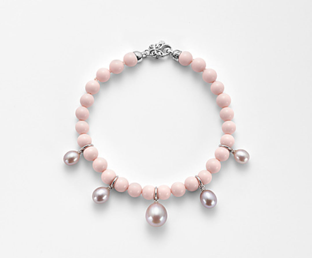 Nihama br ag925 fw mu drop 5,5/6 6,5/7 8/8,5 pink coral agglomerate 6mm NB7372A4CORAL