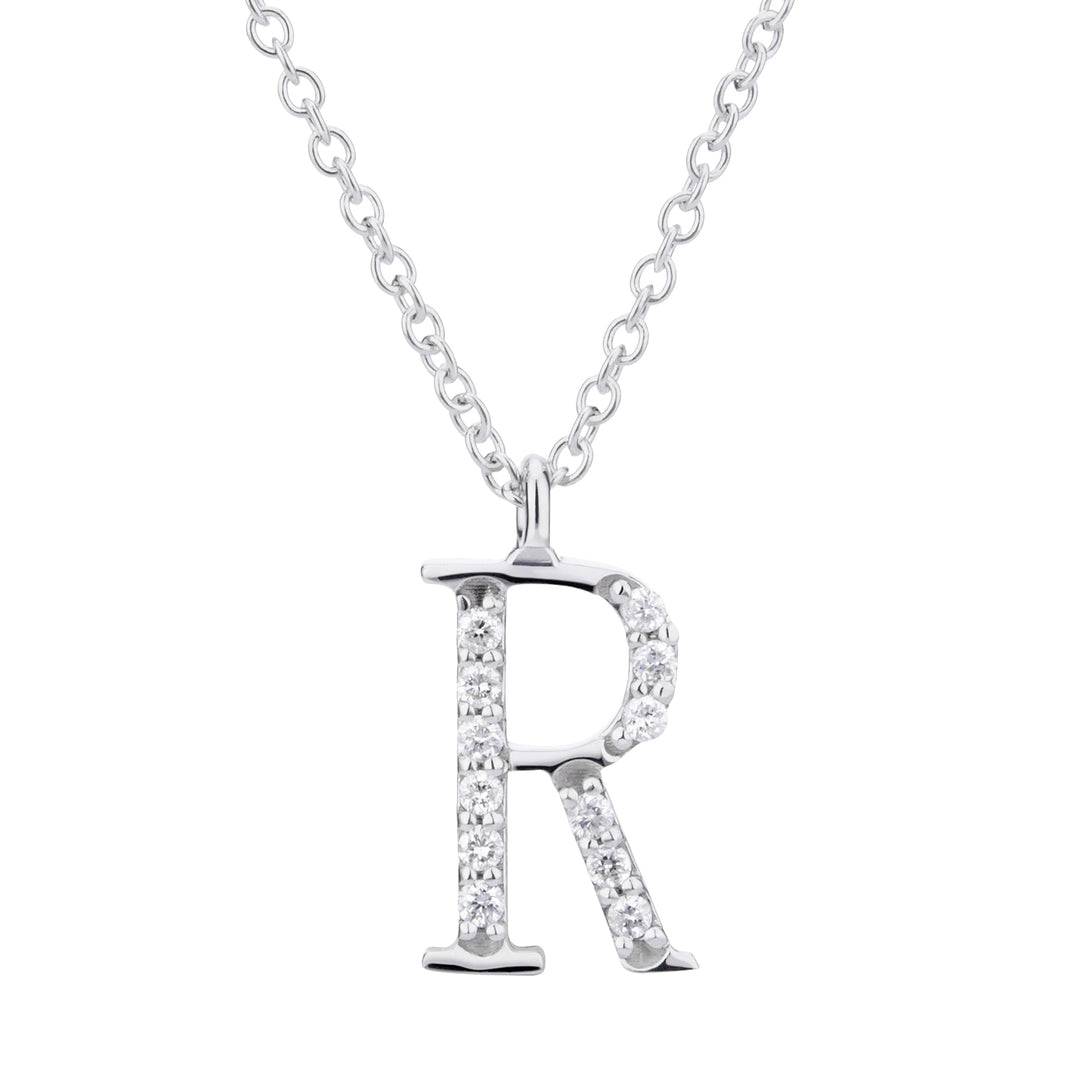 Golay cl 18k letter r big diam. 0.06 ct white gold GDGFRO4