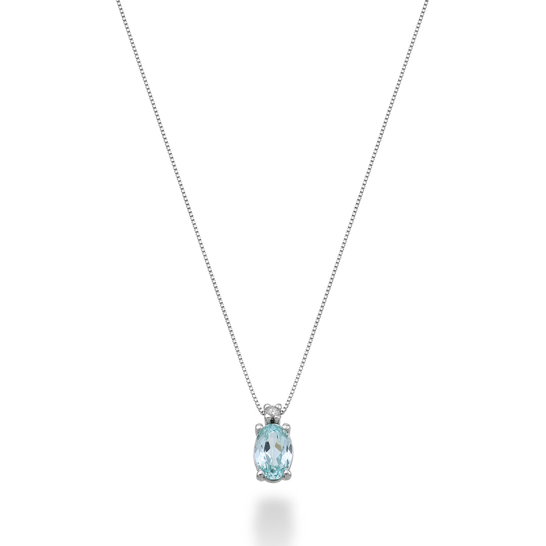 Nihama cl 18k oval paraiba tourmaline 6x4 ct.0,70 diam. ct.0,01 ND5034O4PAR