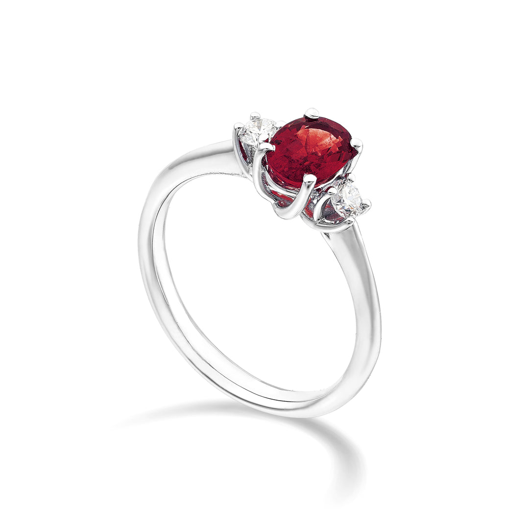 Golay trilogy ring scal ruby ov 5x4 and diamonds +11.5 ATRS438DRU54-24124110013