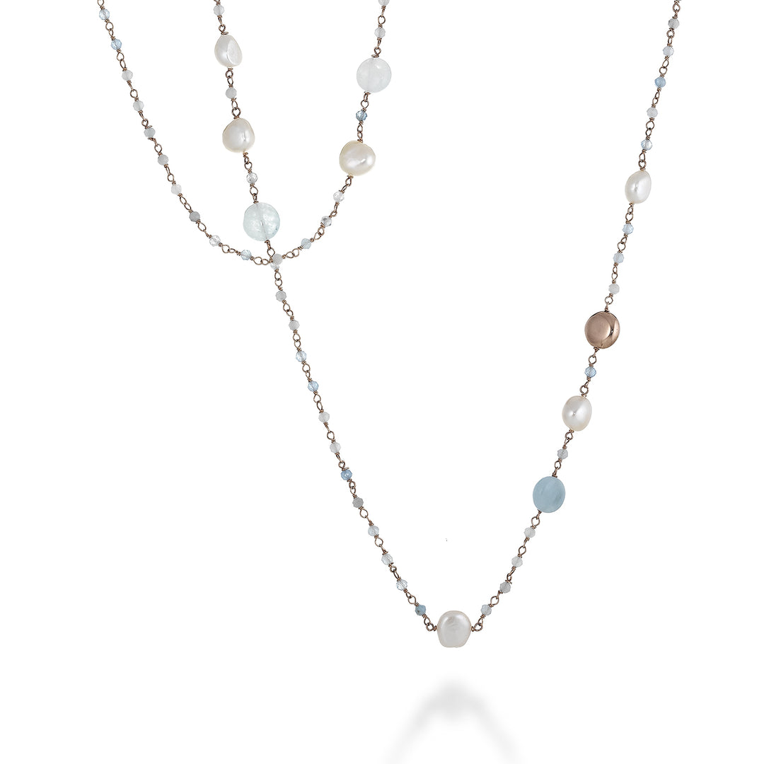 Nihama cl ag925 fw bar 6/7 9/10 aquamarine 80 cm ND7596A3ACQUAMARIN
