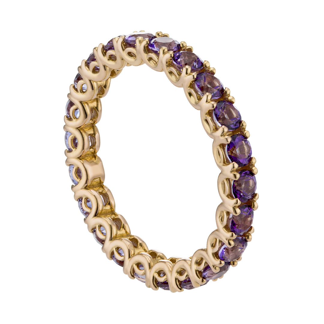 Golay purple topaz gyridite ring AET018190TV