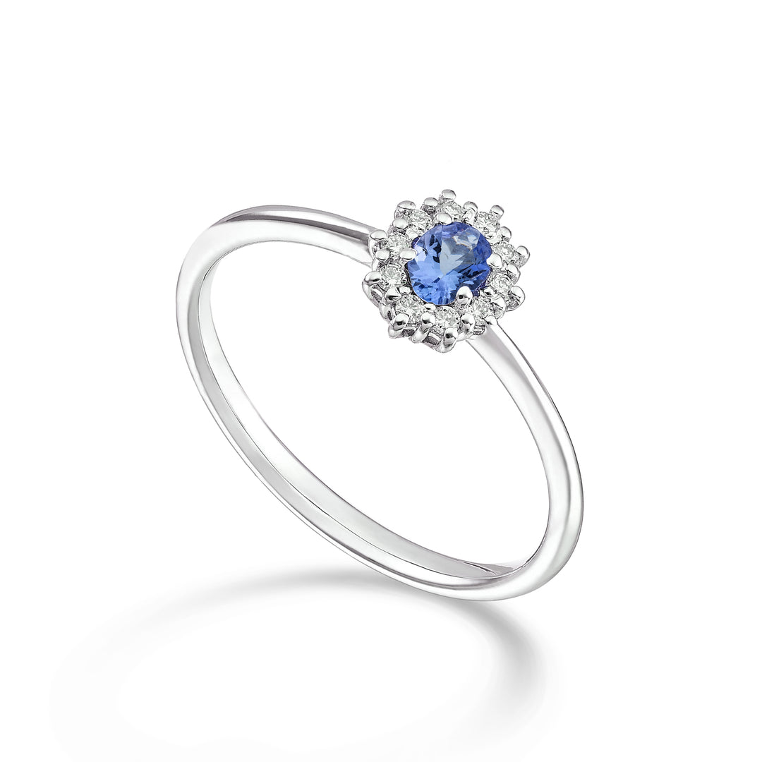 Nihama an 9k oval tanzanite 4x3 ct.0,14 diam. 0.08 ct NA5166R4TZN