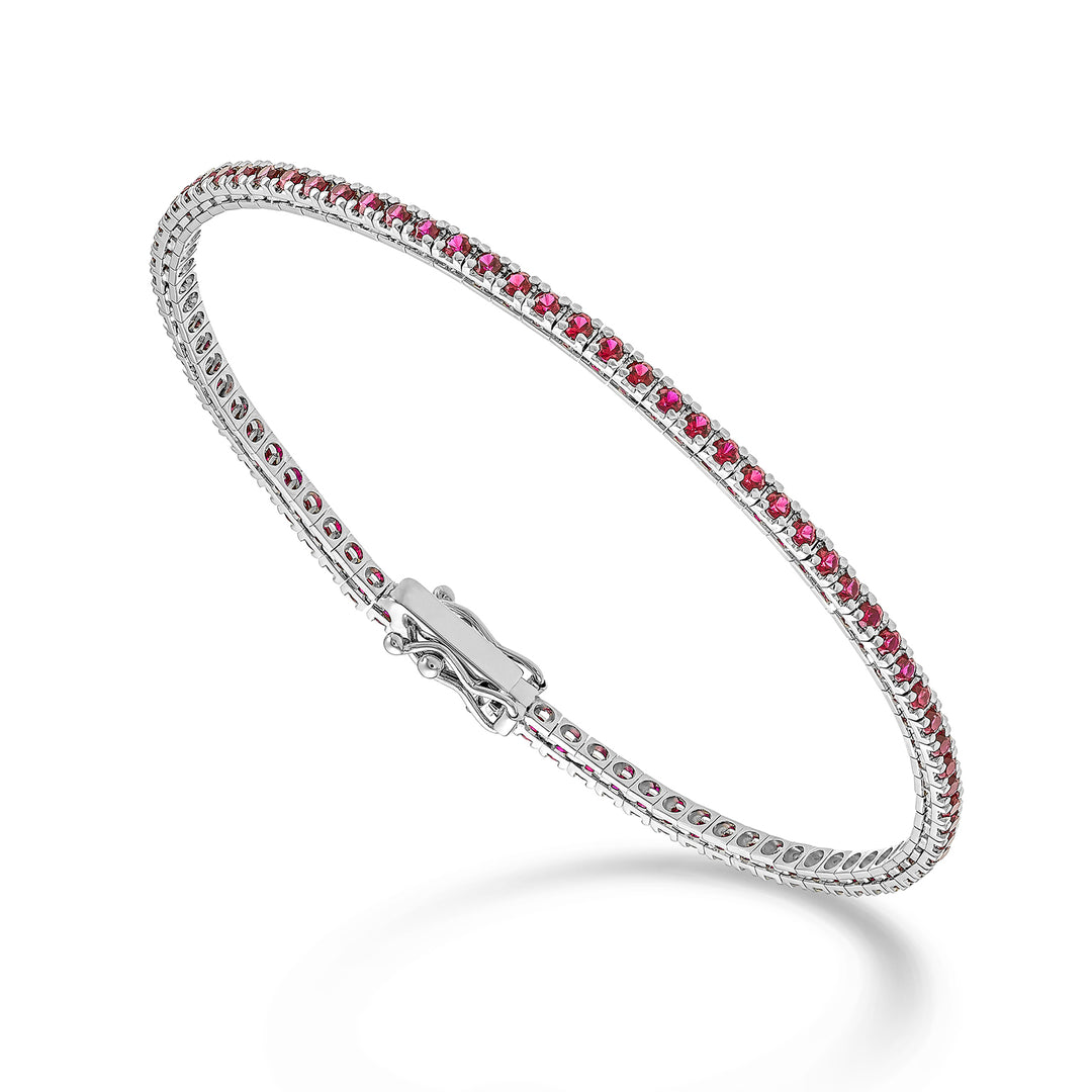 Nihama br tennis 18k rubies ct. 2.30 cm.17.5 -80 settings NBTQ220RBRO4