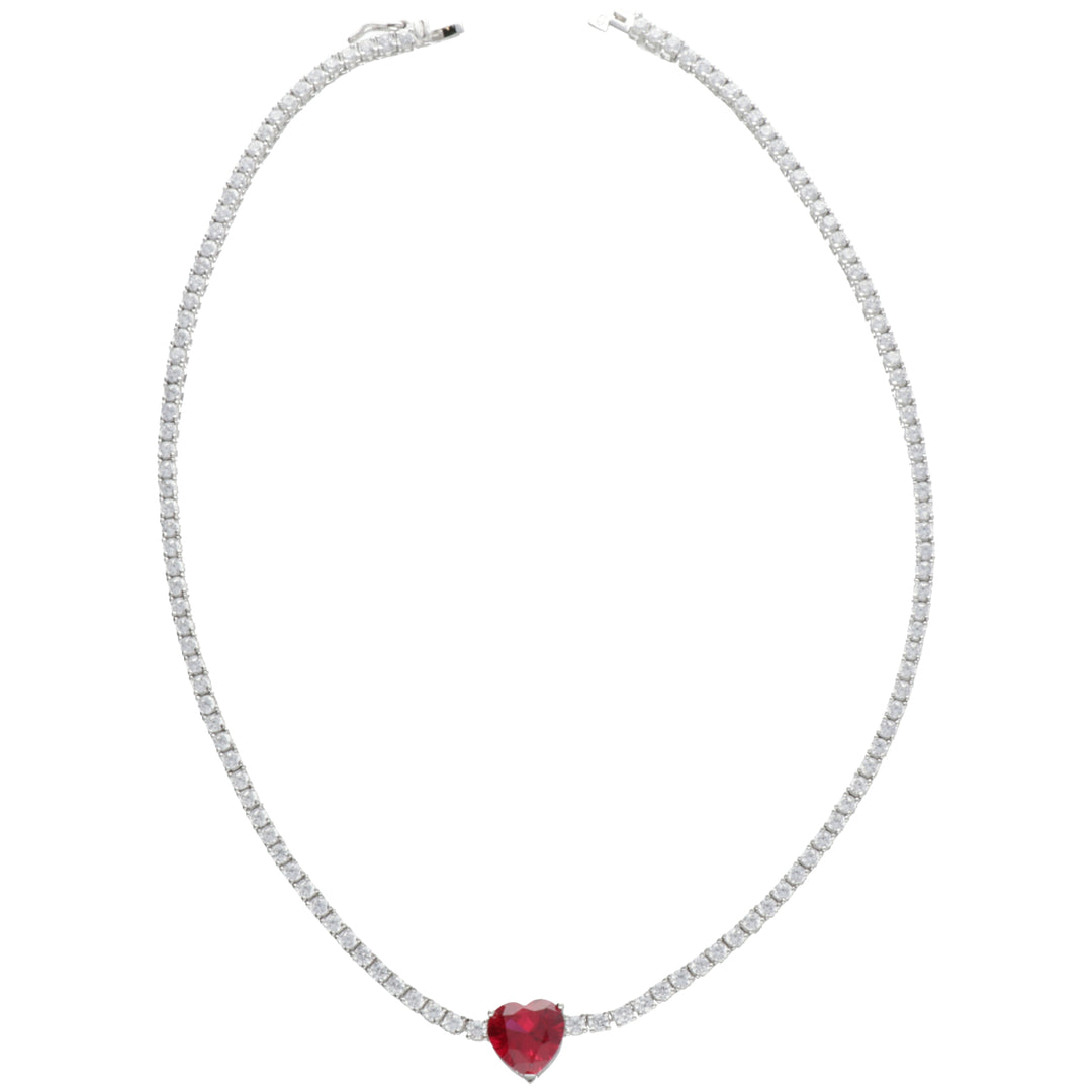 Nihama cl ag925 gem swarovski white and red ND7585A4RED00