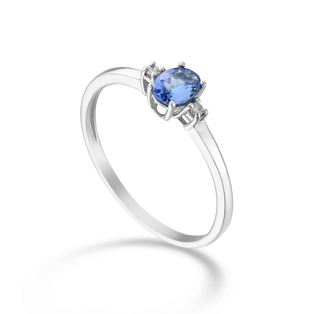 Nihama an 9k tanzanite n. oval 5x4 ct.0.30 diam. 0.02 ct NA5191R4TZN
