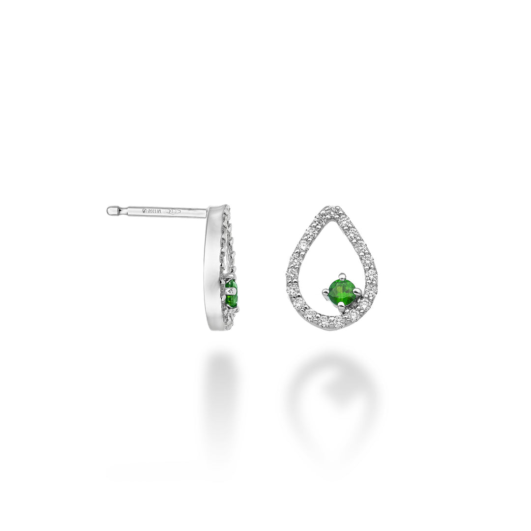 World Diamond Group or 18k "drop" emerald n. ct. 0.14 dia ct. 0.28 GO5139O4SMN042